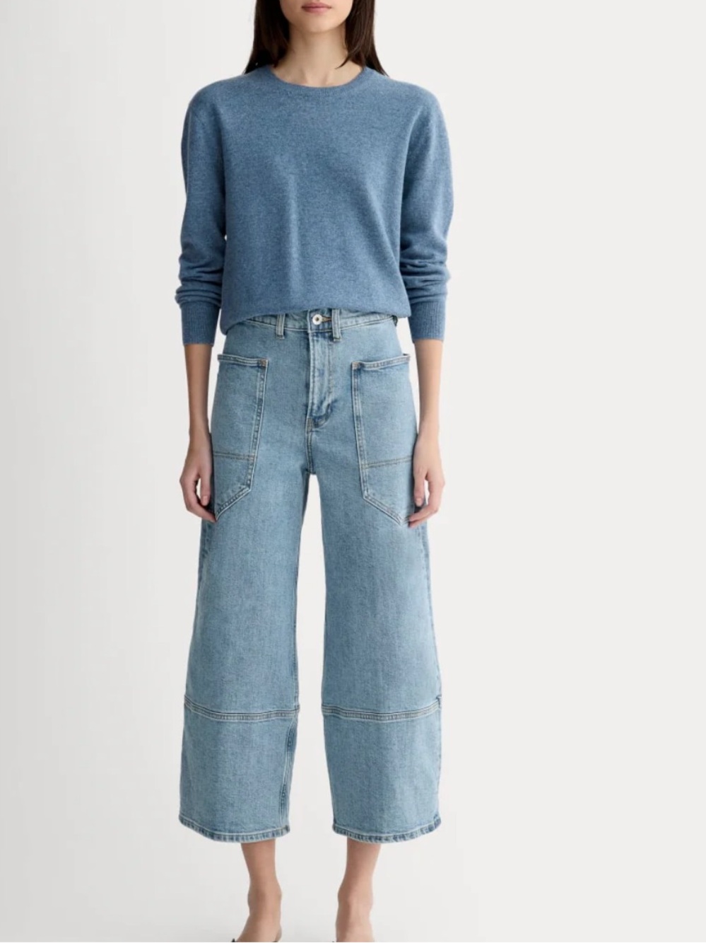 Everlane Light Blue Wide Leg Jeans